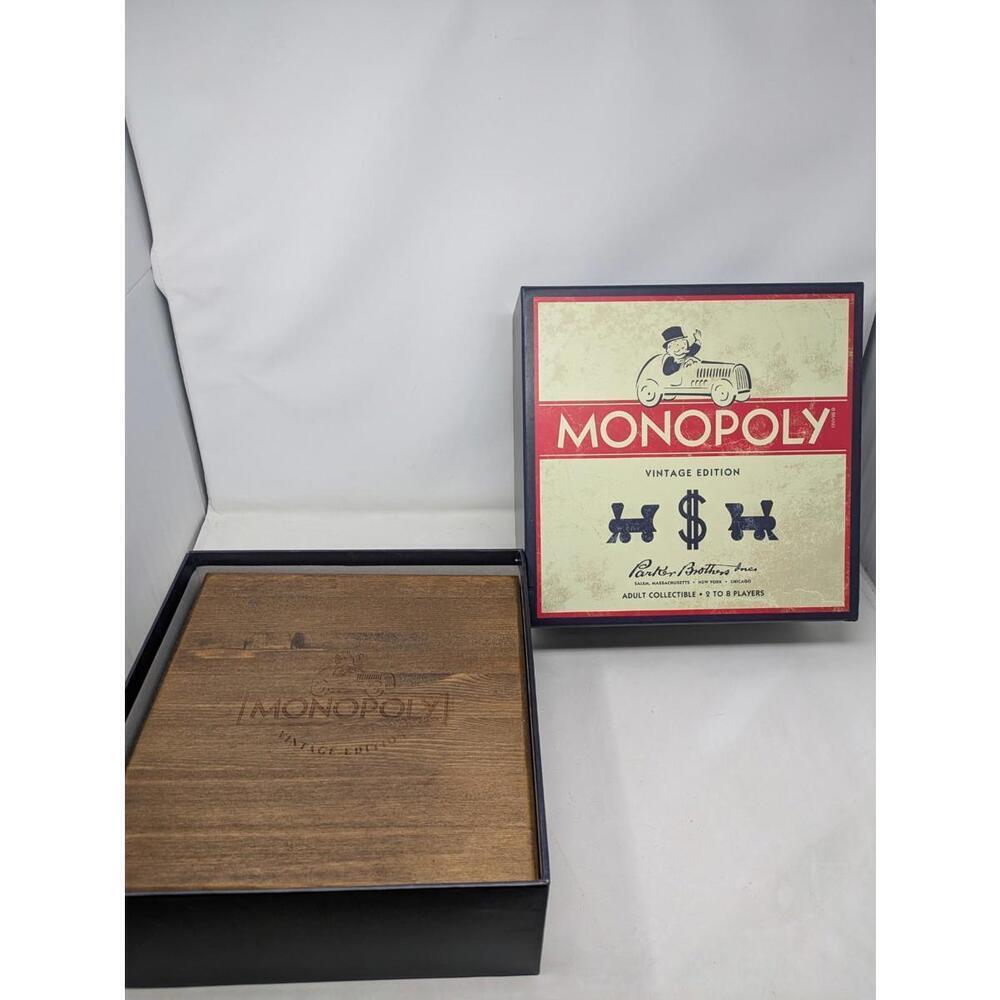 Monopoly Vintage Edition Adult Wooden Restoration Hardware Board Game
